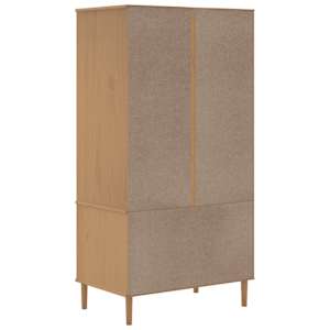 Šatní skříň SENJA ratanový vzhled hnědá 90x55x175 cm borovice - obrázek 8
