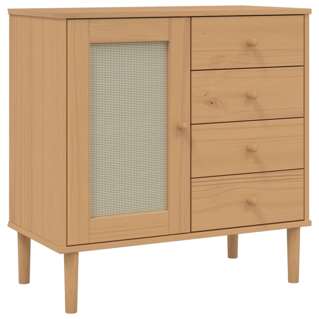 Thumbnail - vidaXL Sideboard SENJA Rattan-Optik Braun 80x40x80 cm Kiefernholz