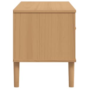 TV skříňka SENJA ratanový vzhled hnědá 106x40x49 cm borovice - obrázek 7