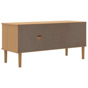 TV skříňka SENJA ratanový vzhled hnědá 106x40x49 cm borovice - obrázek 8