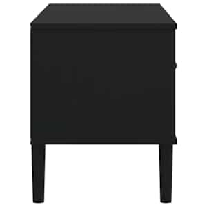 TV skříňka SENJA ratanový vzhled černá 106x40x49 cm borovice - obrázek 7