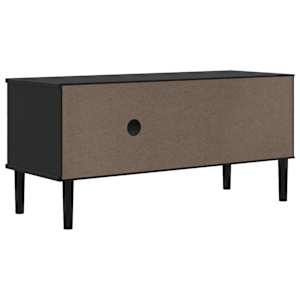 TV skříňka SENJA ratanový vzhled černá 106x40x49 cm borovice - obrázek 8