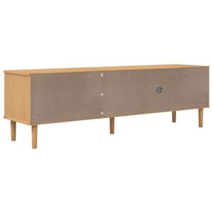 TV skříňka SENJA ratanový vzhled hnědá 158x40x49 cm borovice - obrázek 8