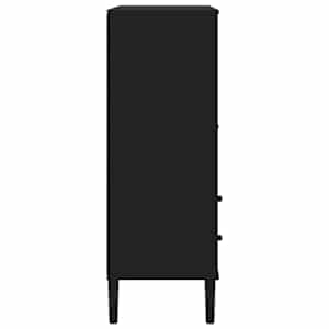 Skříňka SENJA ratanový vzhled černá 90 x 40 x 112 cm borovice - obrázek 7