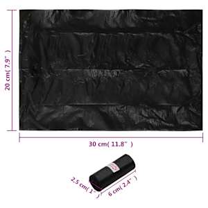 Sáčky na psí exkrementy 750 ks černé 30 x 20 cm PE - obrázek 10