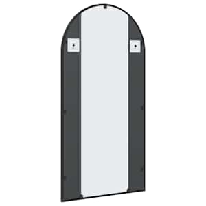 Nástěnné zrcadlo černé 50 x 100 cm oblouk železo - obrázek 5