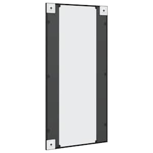Nástěnné zrcadlo černé 50 x 100 cm obdélník železo - obrázek 5