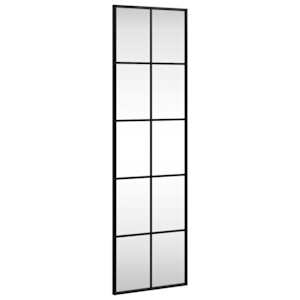 Nástěnné zrcadlo černé 30 x 100 cm obdélník železo - obrázek 2
