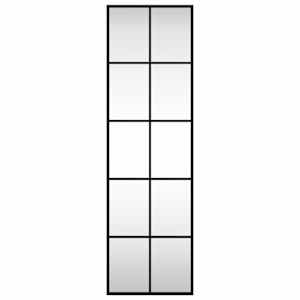 Nástěnné zrcadlo černé 30 x 100 cm obdélník železo - obrázek 3