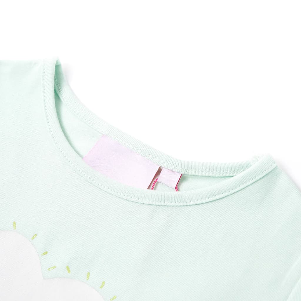 Thumbnail - vidaXL Kinder-T-Shirt Helles Minzgrün 140