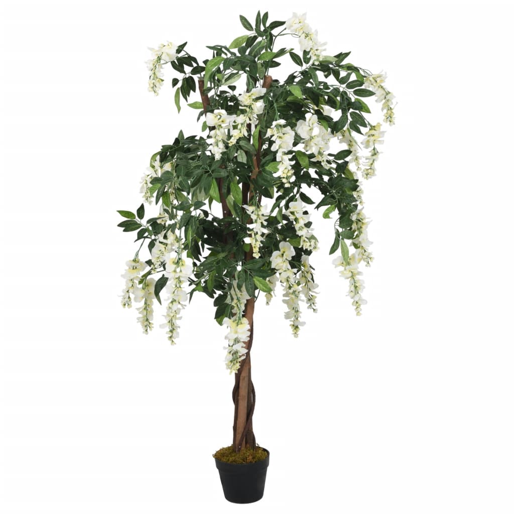 vidaXL Arbore artificial wisteria 1260 frunze 180 cm verde și alb