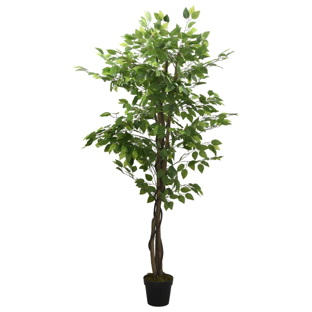 vidaXL Kunstplant ficus 1260 bladeren 200 cm groen afbeelding
