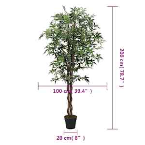 Umělý javor 756 listů 200 cm zelený - obrázek 5
