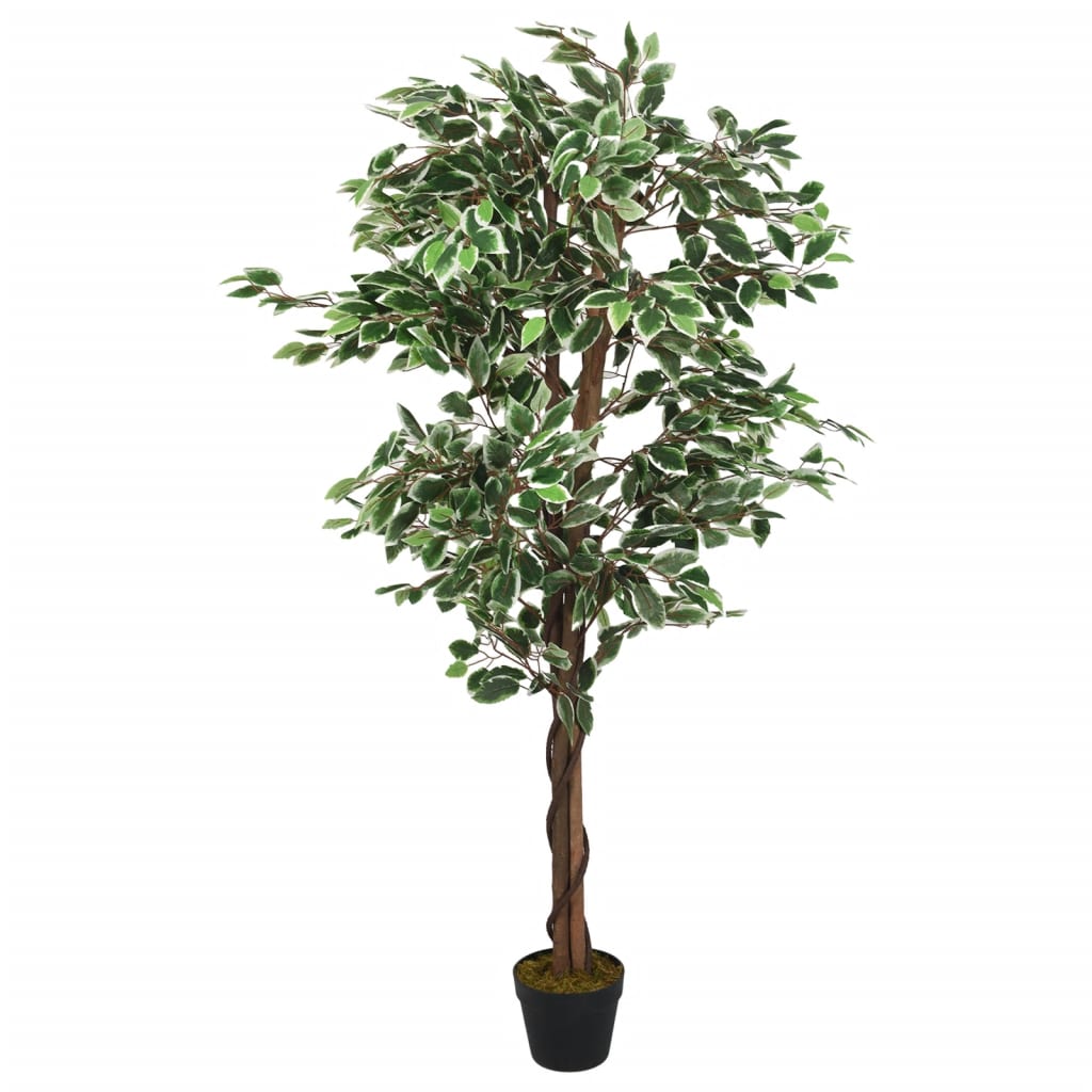 vidaXL Arbore ficus artificial 378 de frunze 80 cm verde