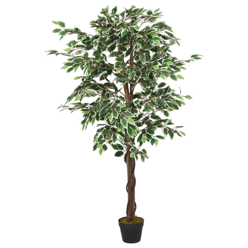 vidaXL Kunstplant ficus 1008 bladeren 180 cm groen afbeelding