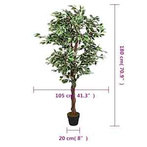 Umělý fíkus 1 008 listů 180 cm zelený - obrázek 5