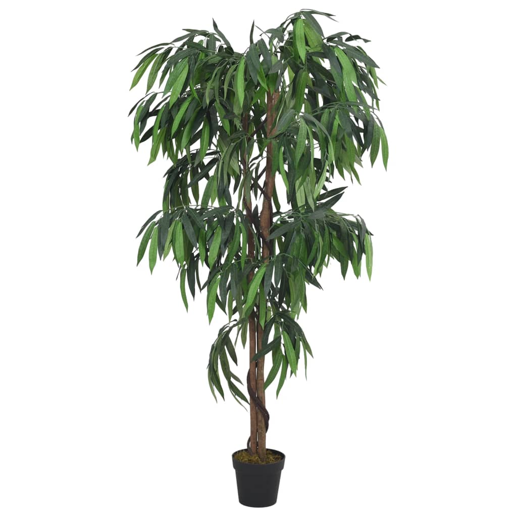 vidaXL Kunstplant mangoboom 600 bladeren 150 cm groen afbeelding