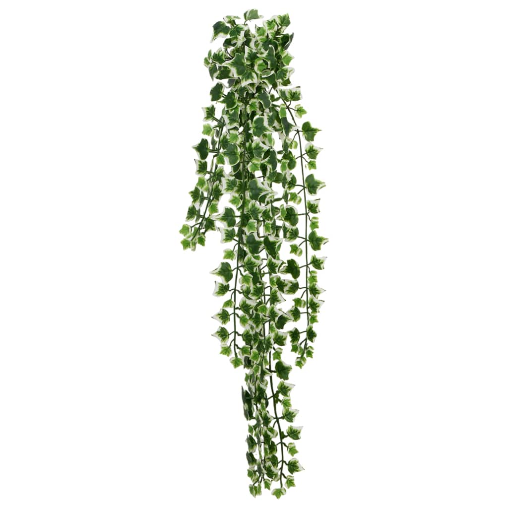 vidaXL kunstige hængeplanter 12 stk. 339 blade 90 cm grøn og hvid