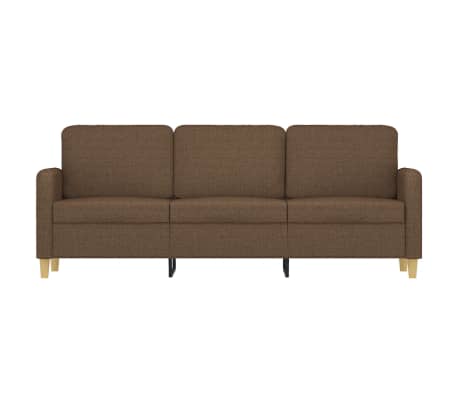 vidaXL Trivietė sofa, rudos spalvos, 180cm, audinys