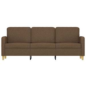 3místná pohovka hnědá 180 cm textil - obrázek 3