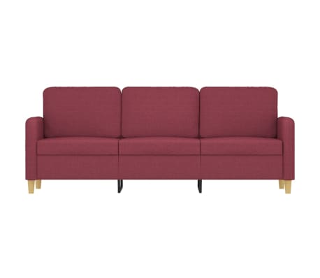 vidaXL 3-Sitzer-Sofa Weinrot 180 cm Stoff