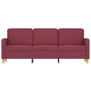 3místná pohovka vínová 180 cm textil - obrázek 3