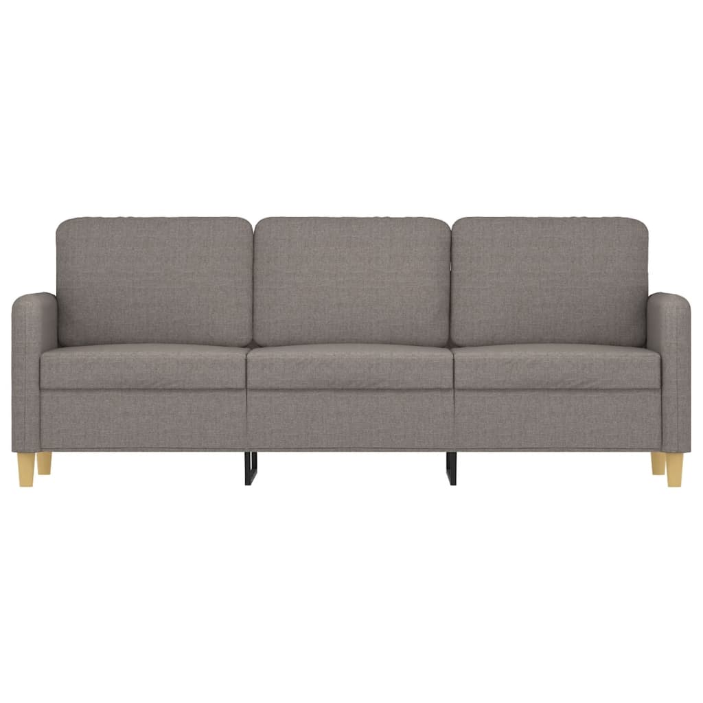 vidaXL Driezitsbank - 180 - cm - stof - taupe, foto 2