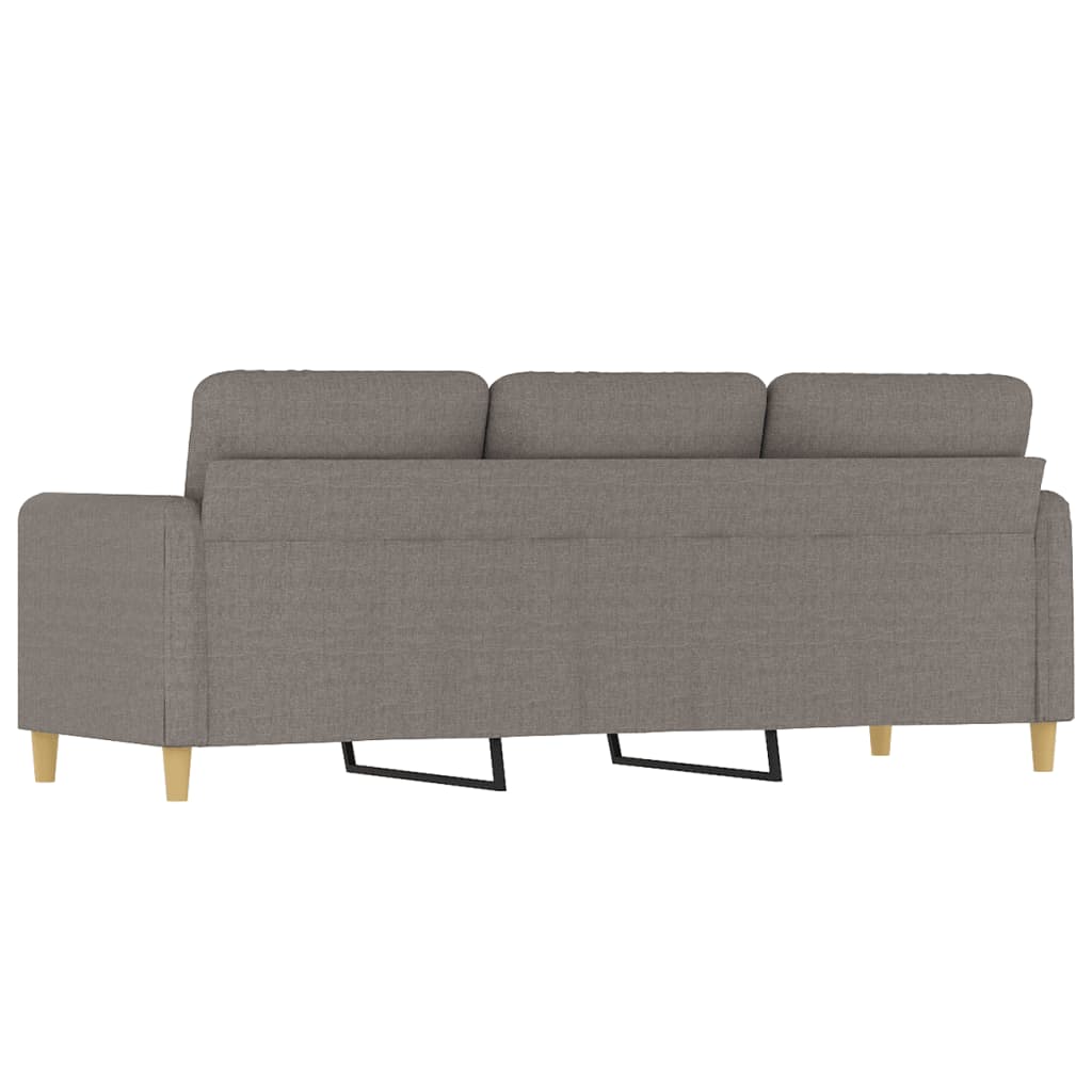 vidaXL Driezitsbank - 180 - cm - stof - taupe, foto 4
