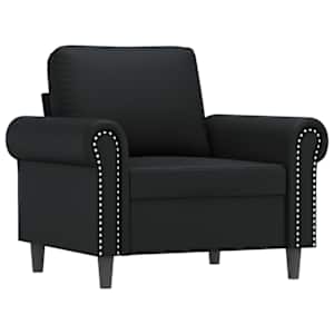 vidaXL tugitool, must, 60 cm, kunstnahk