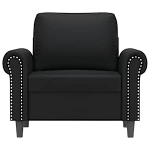 Křeslo černé 60 cm umělá kůže - obrázek 4