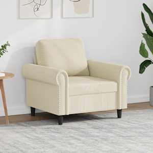 Fotelj krem 60 cm umetno usnje