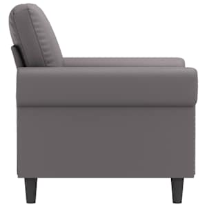 Křeslo šedé 60 cm umělá kůže - obrázek 5