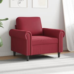 Křeslo vínové 60 cm umělá kůže - obrázek 3
