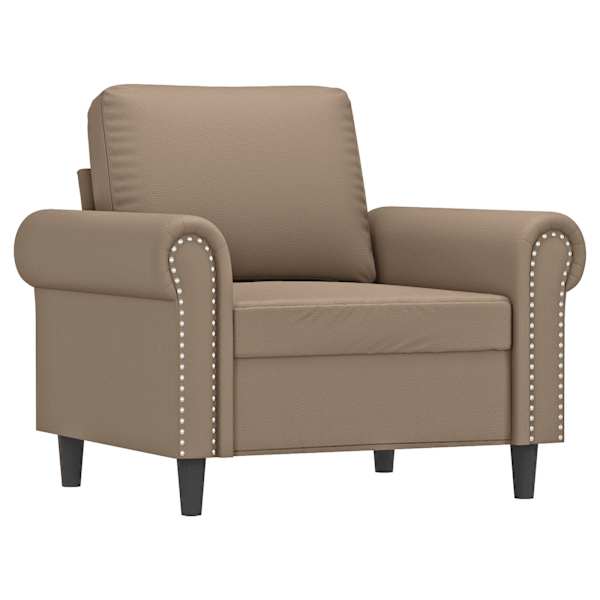 vidaXL tugitool,cappuccino, 60 cm, kunstnahk