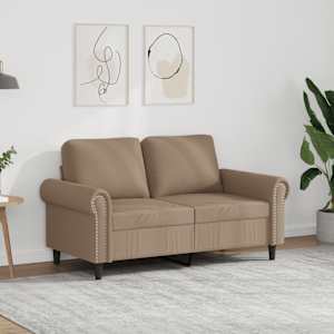 2místná pohovka cappuccino 120 cm umělá kůže - obrázek 1