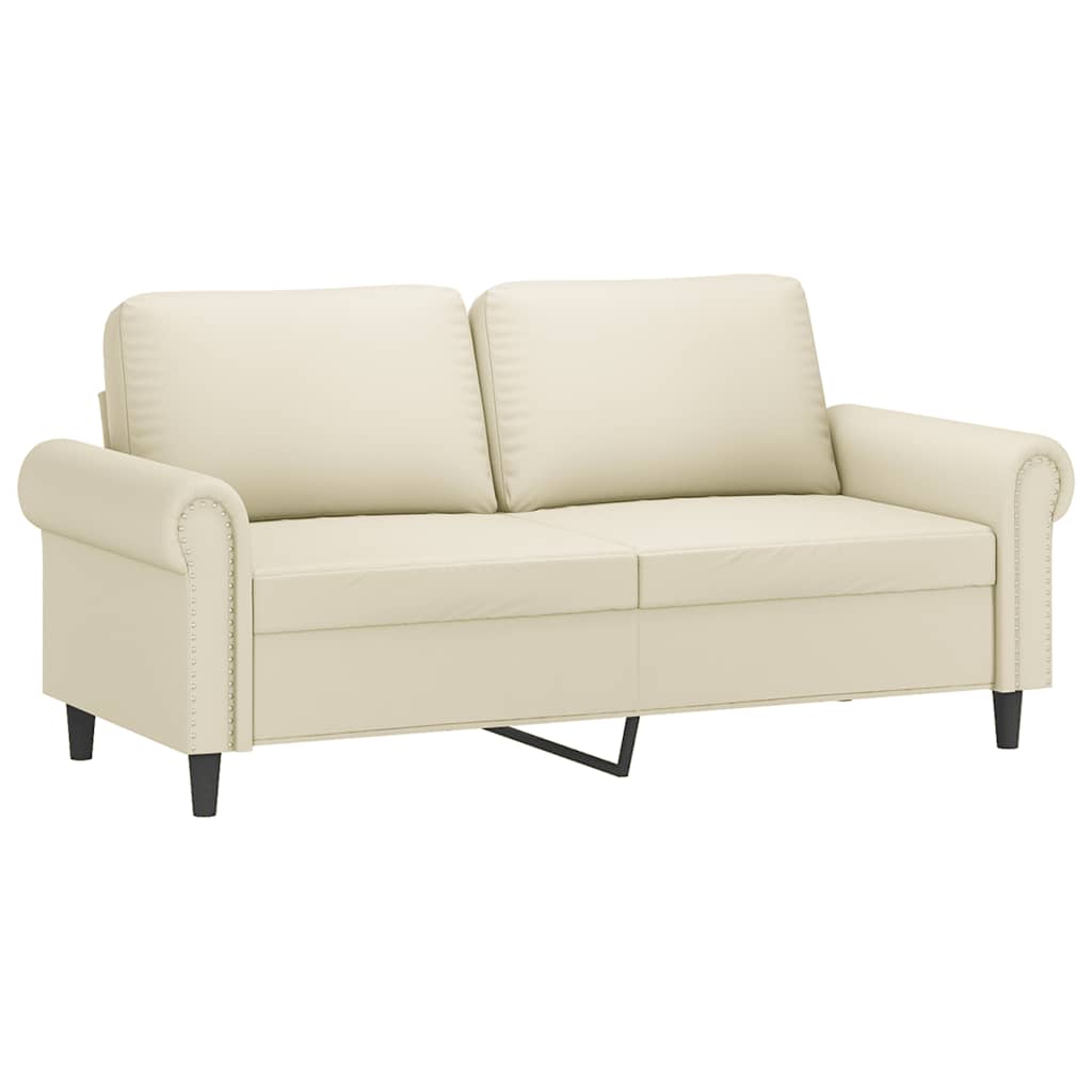 Thumbnail - vidaXL 2-Sitzer-Sofa Creme 140 cm Kunstleder