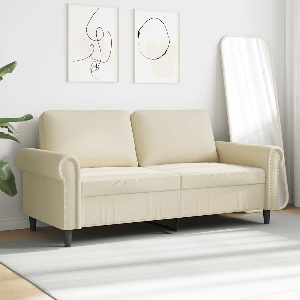 Thumbnail - vidaXL 2-Sitzer-Sofa Creme 140 cm Kunstleder
