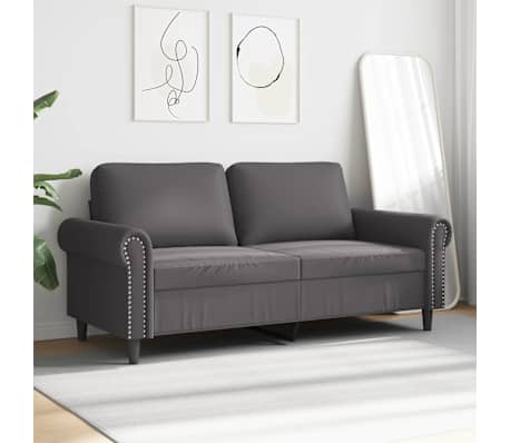 vidaXL Canap&eacute; &agrave; 2 places Gris 140 cm Similicuir