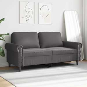 vidaXL Canap&eacute; &agrave; 2 places Gris 140 cm Similicuir