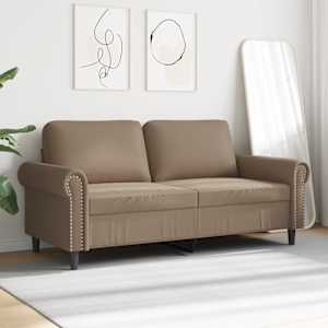2místná pohovka cappuccino 140 cm umělá kůže - obrázek 3