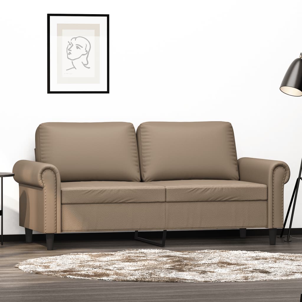 Thumbnail - vidaXL 2-Sitzer-Sofa Cappuccino-Braun 140 cm Kunstleder