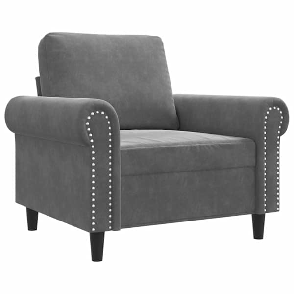 vidaXL tugitool, tumehall, 60 cm, samet
