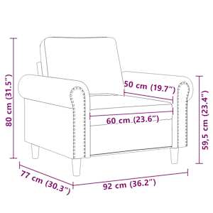 Křeslo tmavě zelené 60 cm samet - obrázek 9