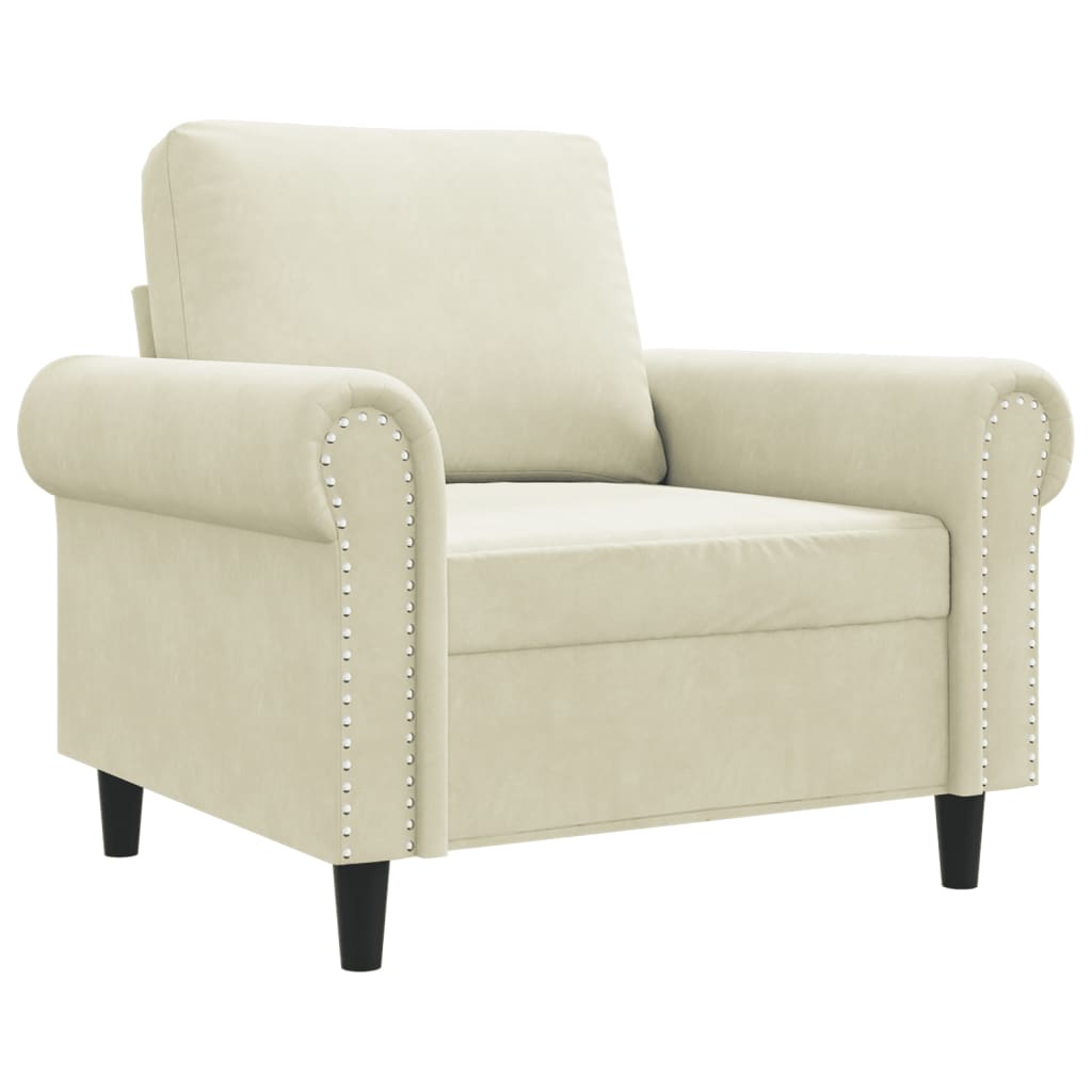 Sofa Chair Accent Upholstered Club Armchair for Living Room Velvet vidaXL - Picture 49 of 132