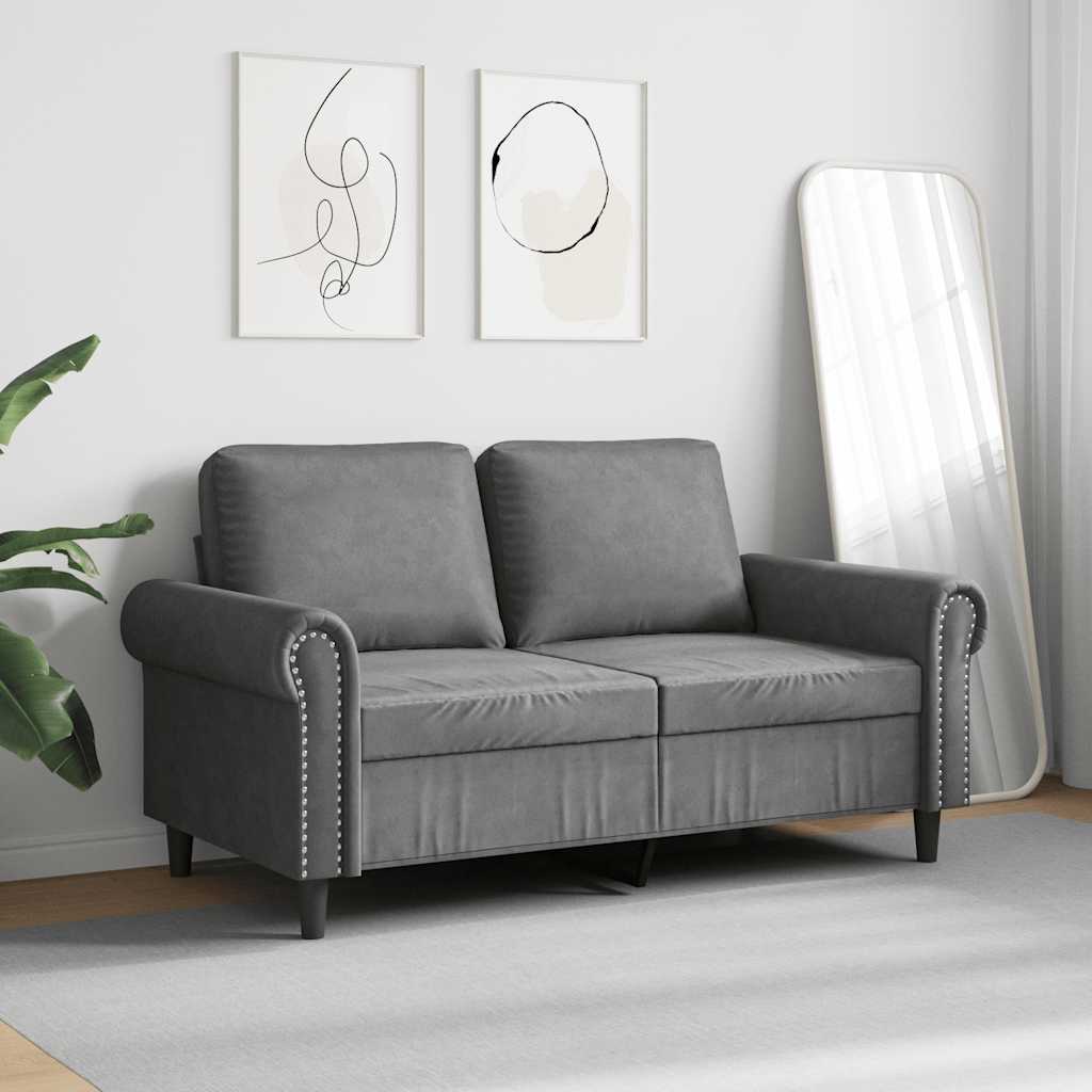 Thumbnail - vidaXL 2-Sitzer-Sofa Dunkelgrau 120 cm Samt