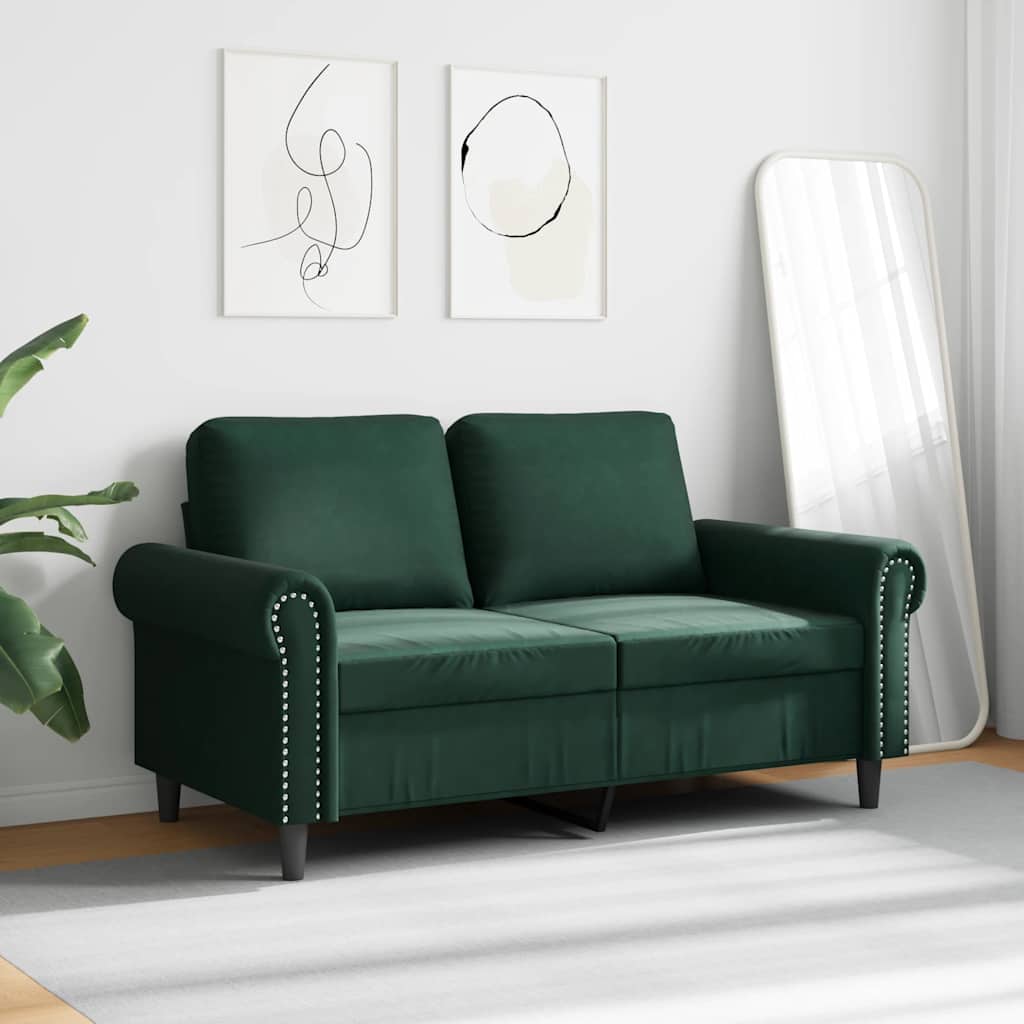 Thumbnail - vidaXL 2-Sitzer-Sofa Dunkelgrün 120 cm Samt