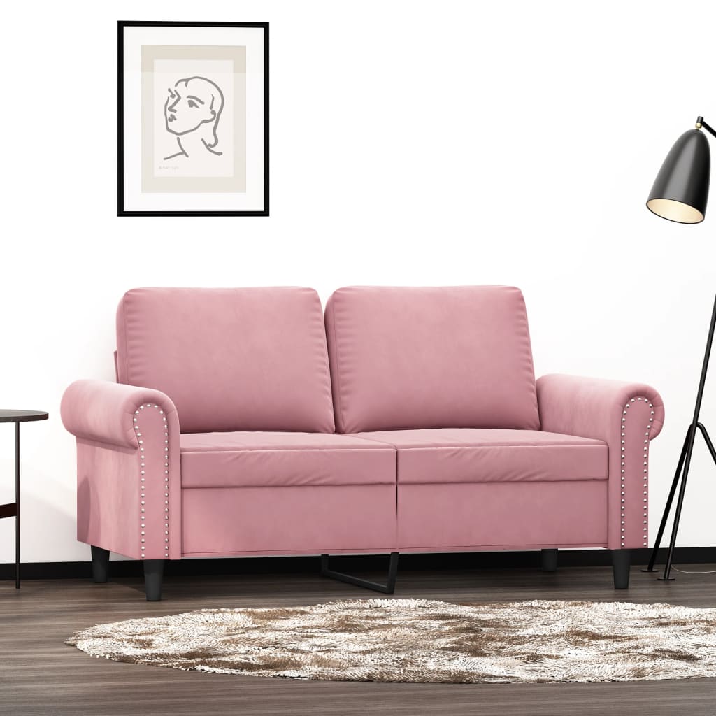 Prečunoliktava - Tev un tavai dzīvei - divvietīgs dīvāns, rozā, 120 cm, samts