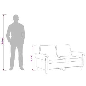 2místná pohovka žlutá 120 cm samet - obrázek 10