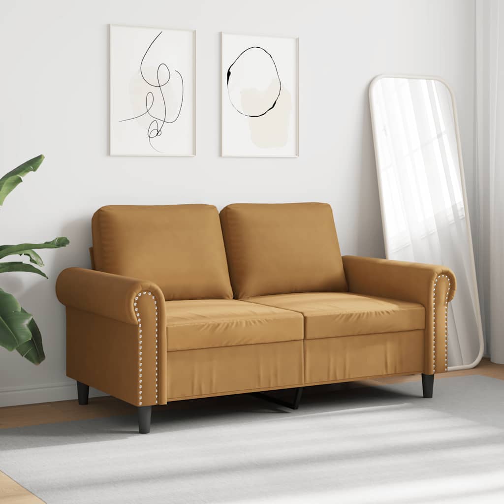 Thumbnail - vidaXL 2-Sitzer-Sofa Braun 120 cm Samt