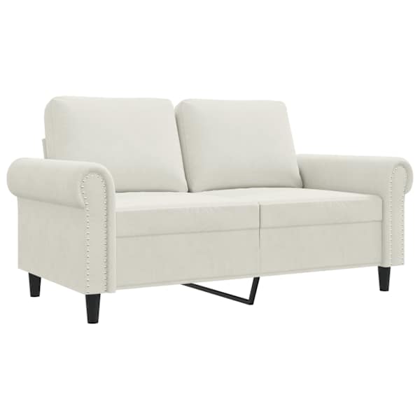 vidaXL 2-kohaline diivan, kreemjas, 120 cm, samet